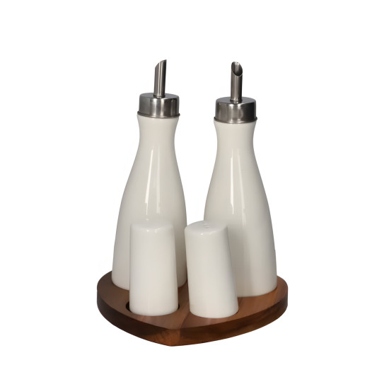 Oil Dispenser & Saltshaker Set - 4 Pcs